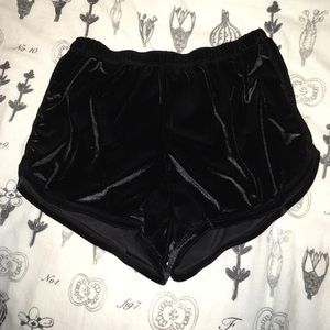 Pacsun Black velvet shorts
